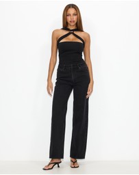 Dazie - Florence Mid Rise Straight Jeans