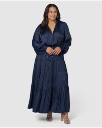 Pink Dusk by Curve Project - Glamorous Life Maxi Dress