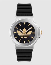 adidas Originals - Expression Three Steel Black Silicone Watch