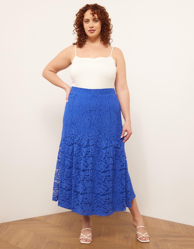 Atmos&Here Curvy - Vida Lace Midi Skirt