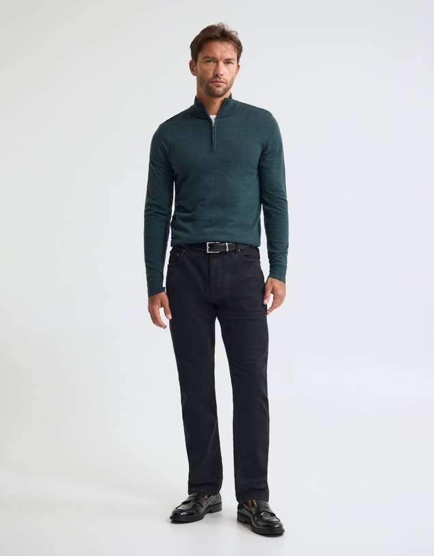 Oxford - Merino Zip-Neck Wool Pullover