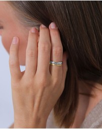 Elli Jewelry - Ring 2er Basic Set 925 Sterling Silver Bicolor
