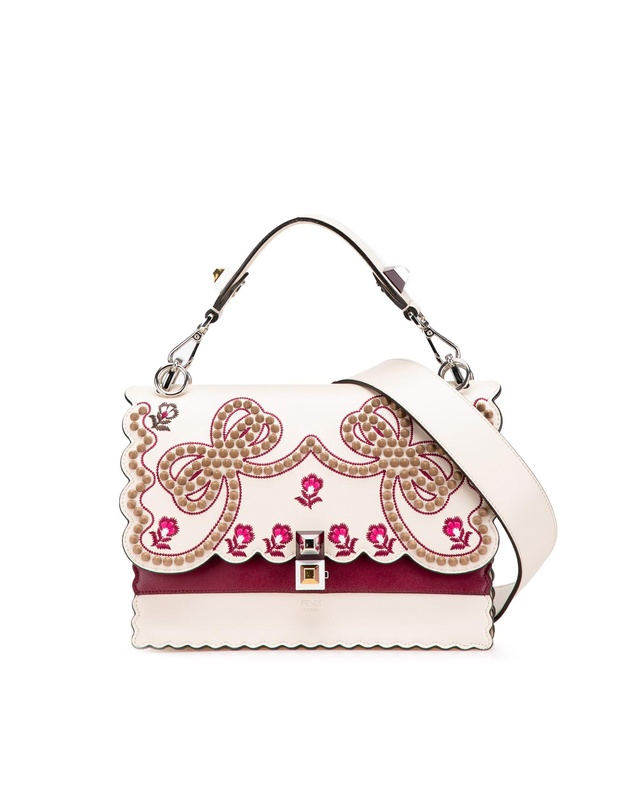 Pre-Loved by Azura Reborn - Pre-Loved Medium Vitello Liberty Lucido Flowers and Bows Scalloped Studded Kan I Satchel
