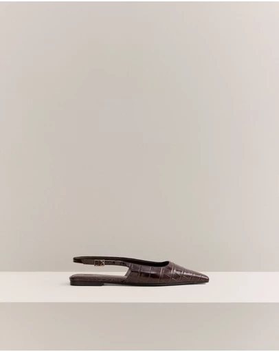 Trenery - Bronte Flat in Chocolate