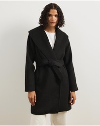 Atmos&Here - Dune Wool Blend Shawl Collar Coat