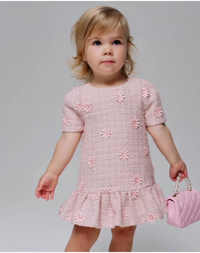 Bardot Junior - Esra Daisy Boucle Dress - Babies-Kids