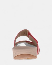 Mia Vita - Avoca Slide - Coral Rhinestone