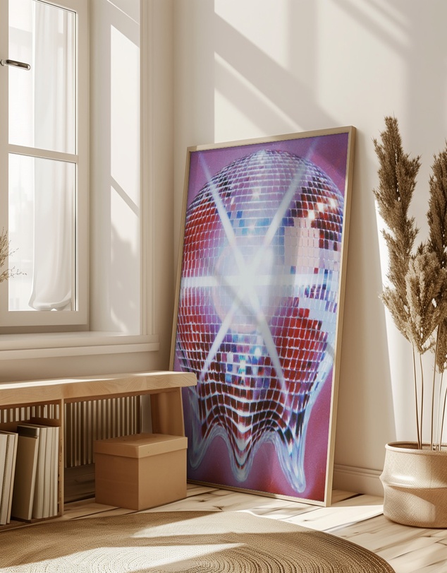 Olive et Oriel - Melting Disco Ball by Samantha Hearn Art Print