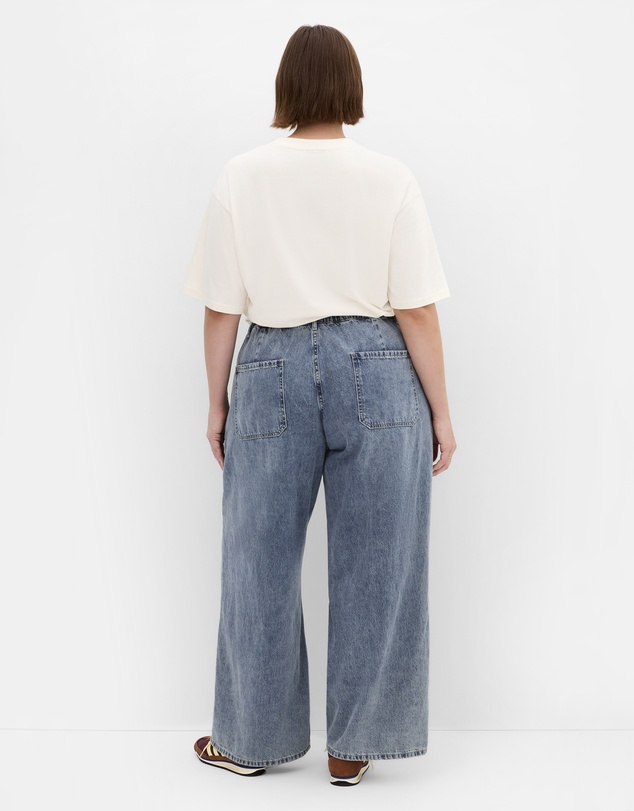 City Chic - Plus size Jorja Wide Leg Denim Pant - light wash