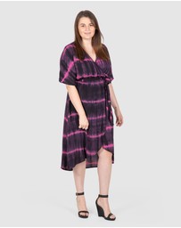 Love Your Wardrobe - Milah Tie Dye Wrap Dress