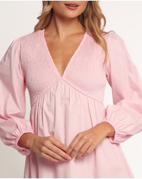 Petal & Pup - Ilyana Long Sleeve Maxi Dress - Pink