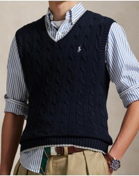 Polo Ralph Lauren - Cable-Knit Cotton Sweater Vest