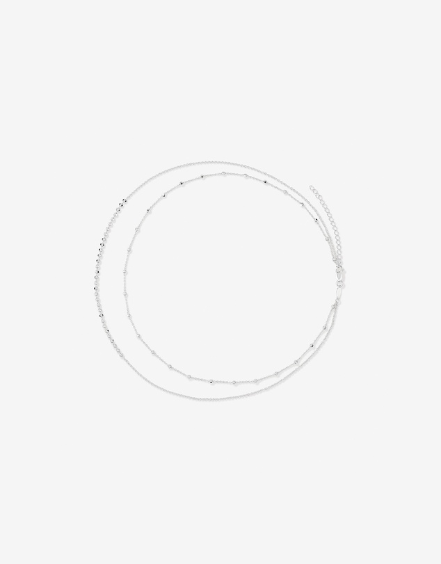 Michael Hill - 45cm Multi-Layer Bead Chain in Silver