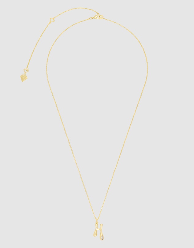Wanderlust + Co - Alphabet Bubble Pendant Necklace - Letter H