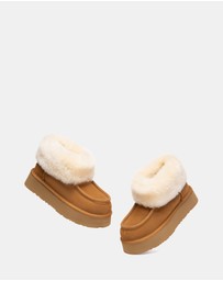 EVERAU - EverAU Ugg Loofee Cow Suede Upper UGG Boots
