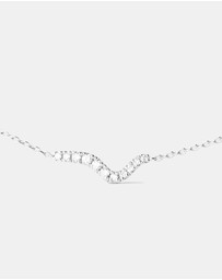 PDPAOLA - Diamonds and White Gold Flow Necklace