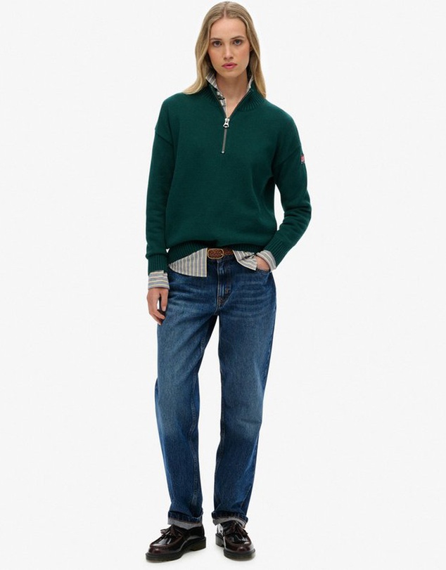 Superdry - Slouchy Knitted Half Zip