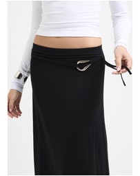 Subtitled - Imola Belted Knit Maxi Skirt