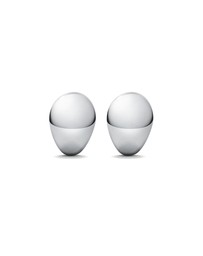 Michael Hill - Polished Half Hoop Dome Stud Earrings in Sterling Silver