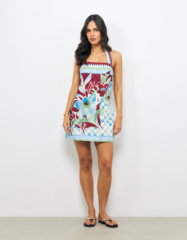 AERE - Mali Linen Halter Shift Dress