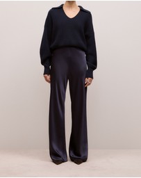 Trenery - Satin Bias Cut Pant in Night Sky