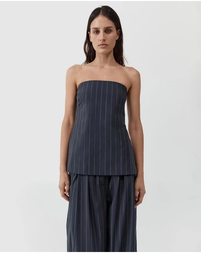 St. Agni - Strapless Rouleau Tie Top