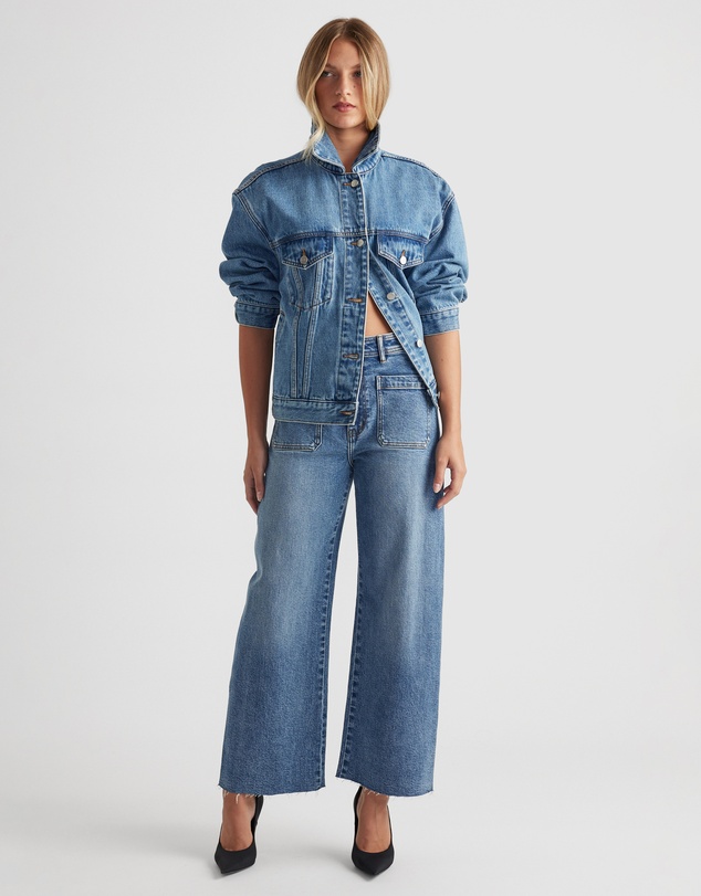 Decjuba - Darcy Cropped Wide Leg Jeans