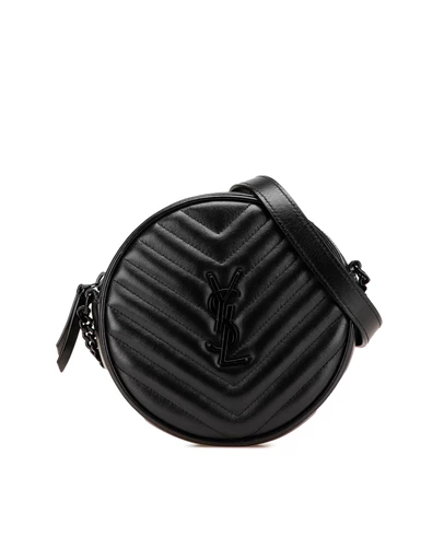 Pre-Loved by Azura Reborn - Pre-Loved Chevron Calfskin Round Vinyle Camera Bag