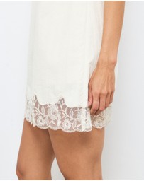 AERE - Alina Lace Trim Mini Dress