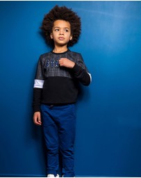 B.Nosy - Check Print Sweatshirt - Kids-Teens