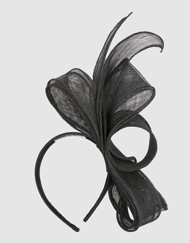 Max Alexander - Black Sinamay Bow Racing Fascinator