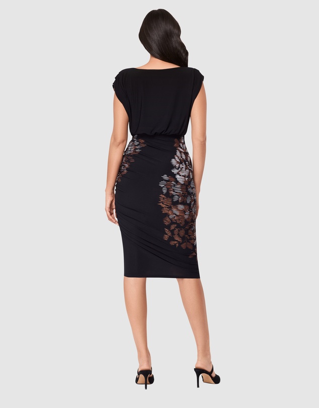Miraclesuit Shapewear - Fiori Metallica Bali Blouse Top Midi Shaping Dress