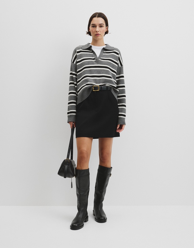 Country Road - Australian Cotton Blend Stripe Knit Polo