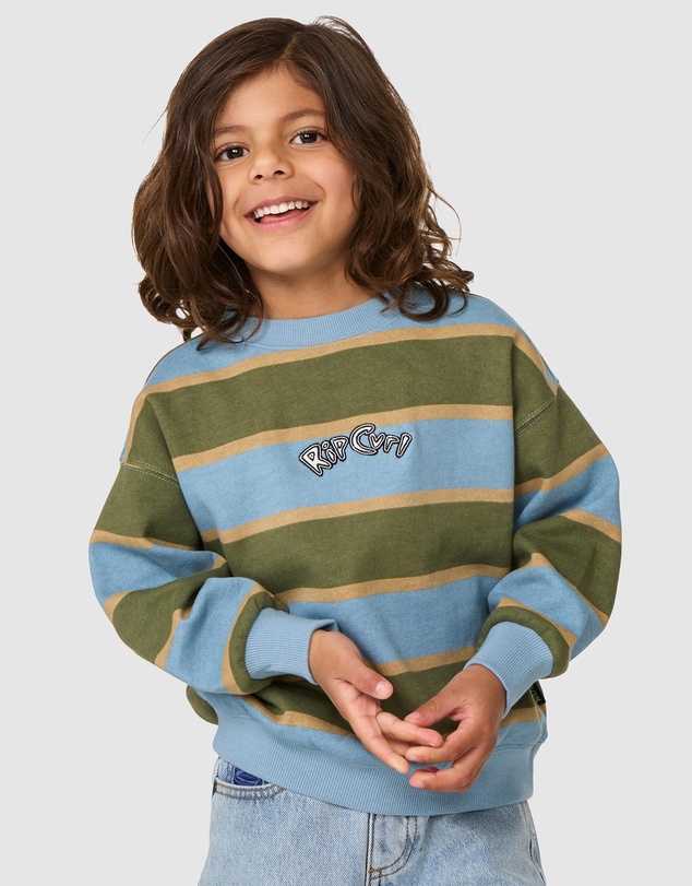 Rip Curl - The Wave Stripe Crew Sweat - Babies-Kids