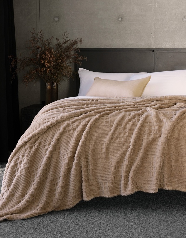 Bambury - Lattice Sherpa Fleece Blanket