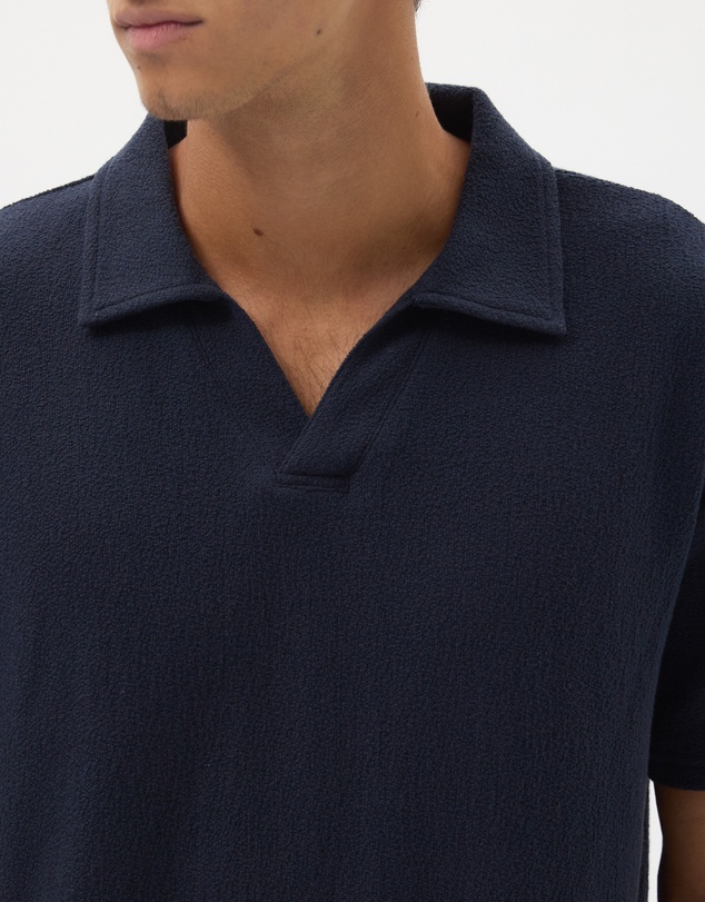 AERE - Boxy Fit Textured Polo
