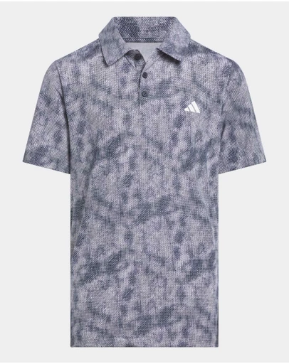 adidas Performance - Performance Textured Print Polo Shirt Kids