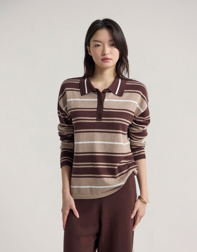 Oxford - Pip Striped Polo Knit
