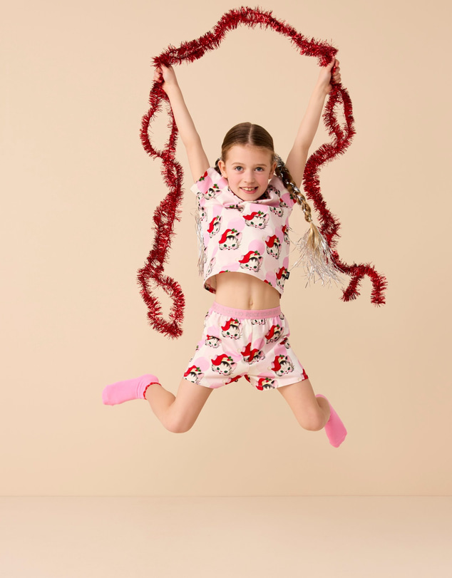 Rock Your Kid - Signature PJ Set in Cream Pink