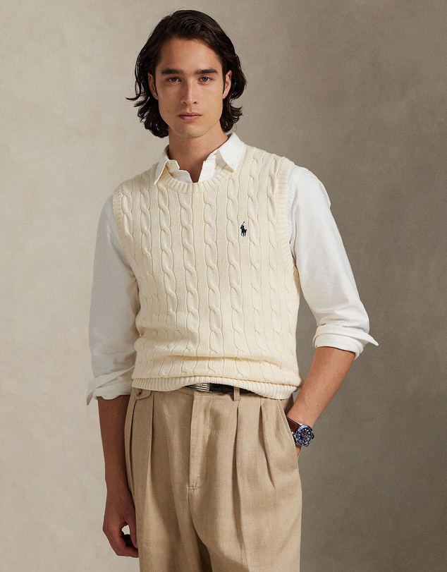 Polo Ralph Lauren - Cable-Knit Cotton Sweater Vest