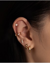 Wanderlust + Co - Constellation 10mm 14K Gold Vermeil Huggie Earrings
