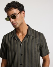 Calibre - Jacquard Stripe Shirt Khaki