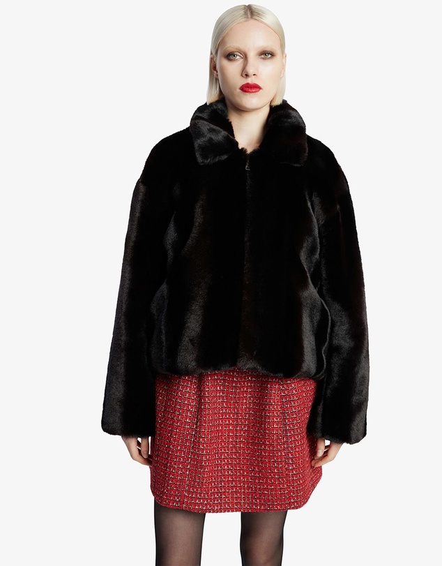 Bardot - Sylvie Zip Faux Fur Jacket