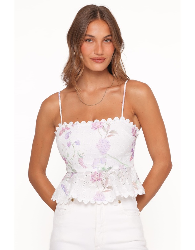 Petal & Pup - Adams Peplum Top - Purple Floral