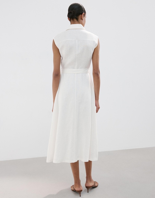 M.N.G - Linen Shirt Dress with Bow