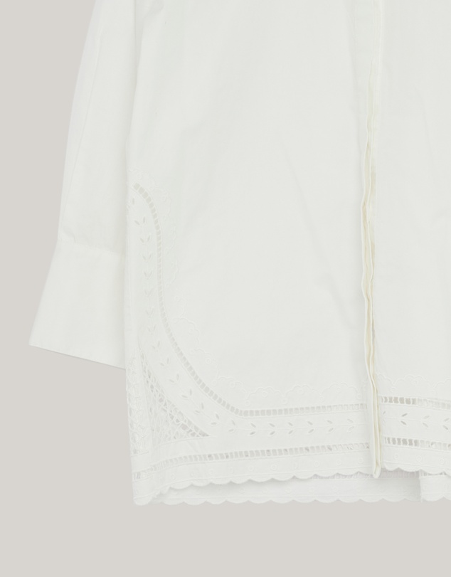 Revibe - Repaired Minima Esenciales Daphne Embroidered Oversized Shirt - AU 6