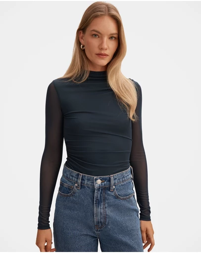 Forever New - Charlotte High Neck Long Sleeves Top
