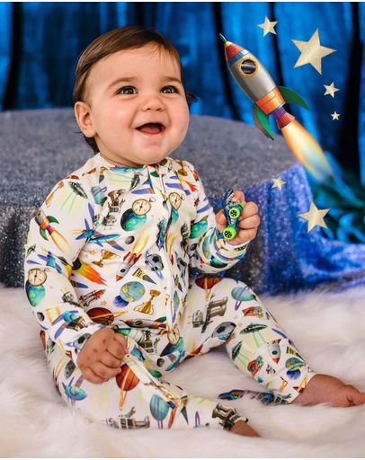 Fleur Harris - 'Outer Space' Timeless Coverall in Cloud White