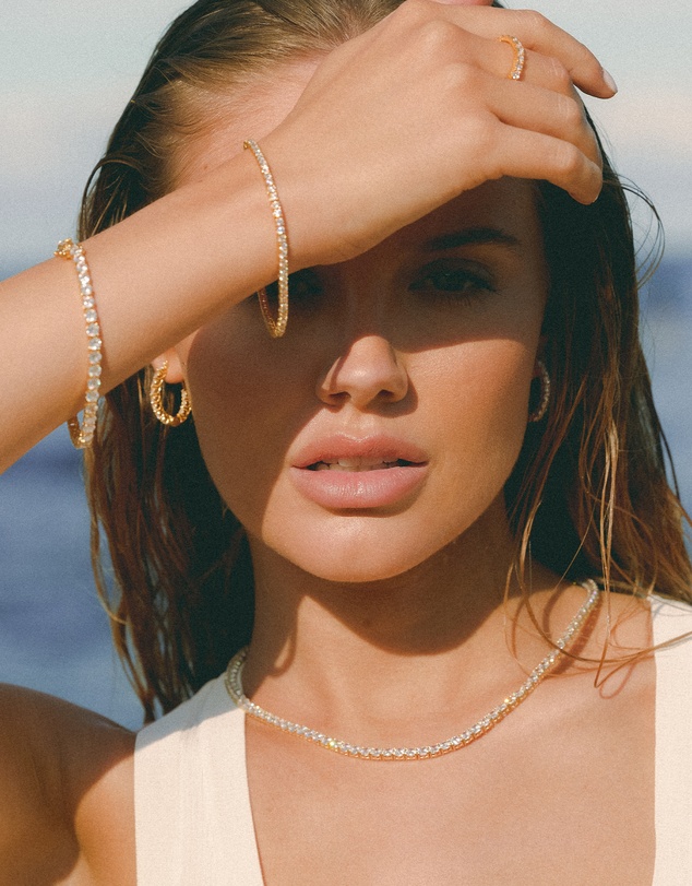 Bianc - Large Tennis Necklace