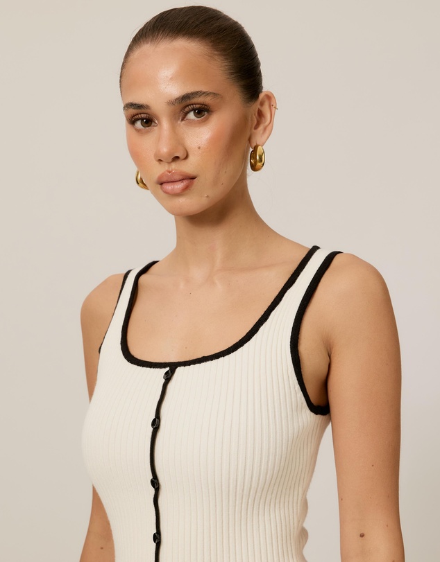 Tussah - Lori Contrast Ribbed Knit Top